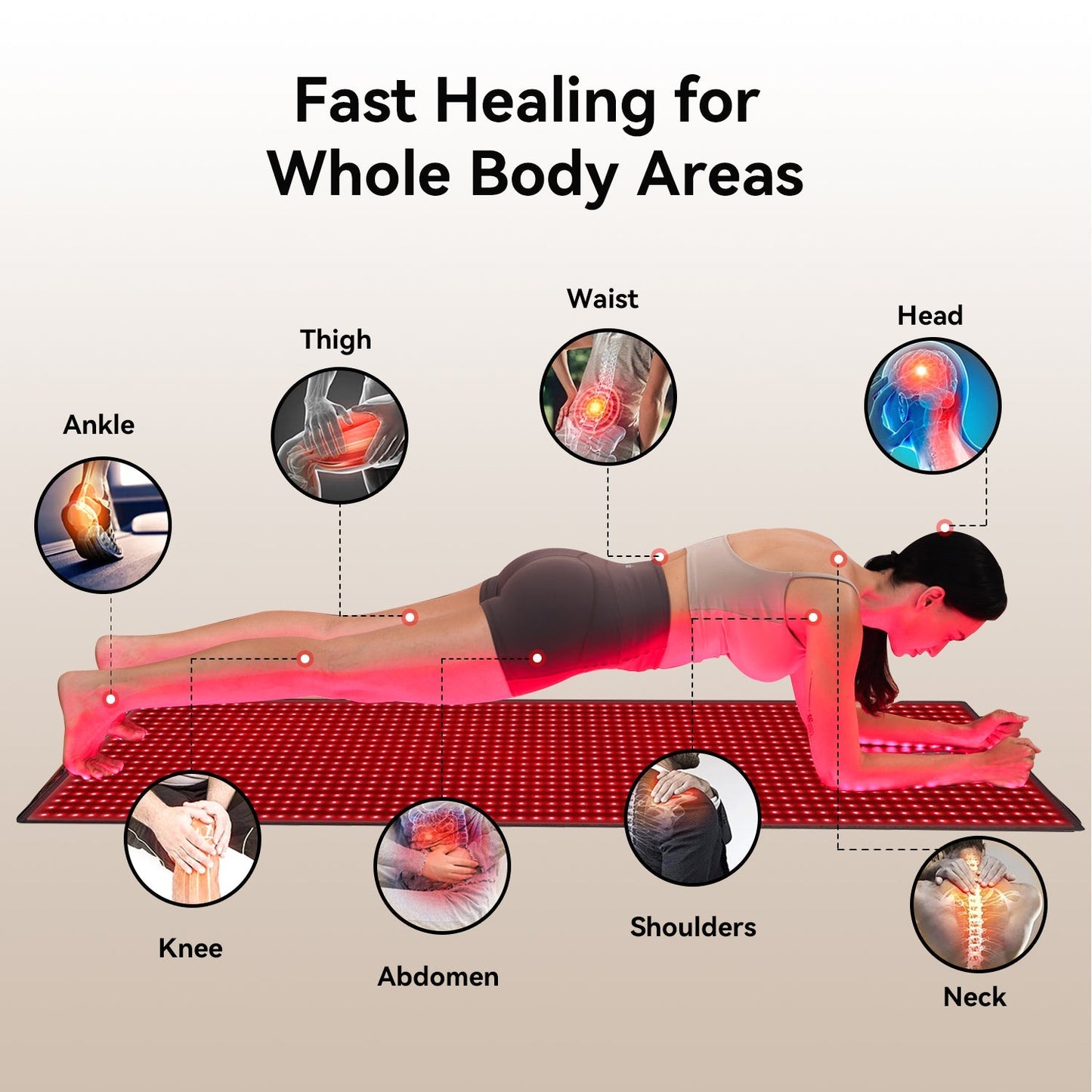 Red and Near-Infrared Light Therapy Mat for Whole Body