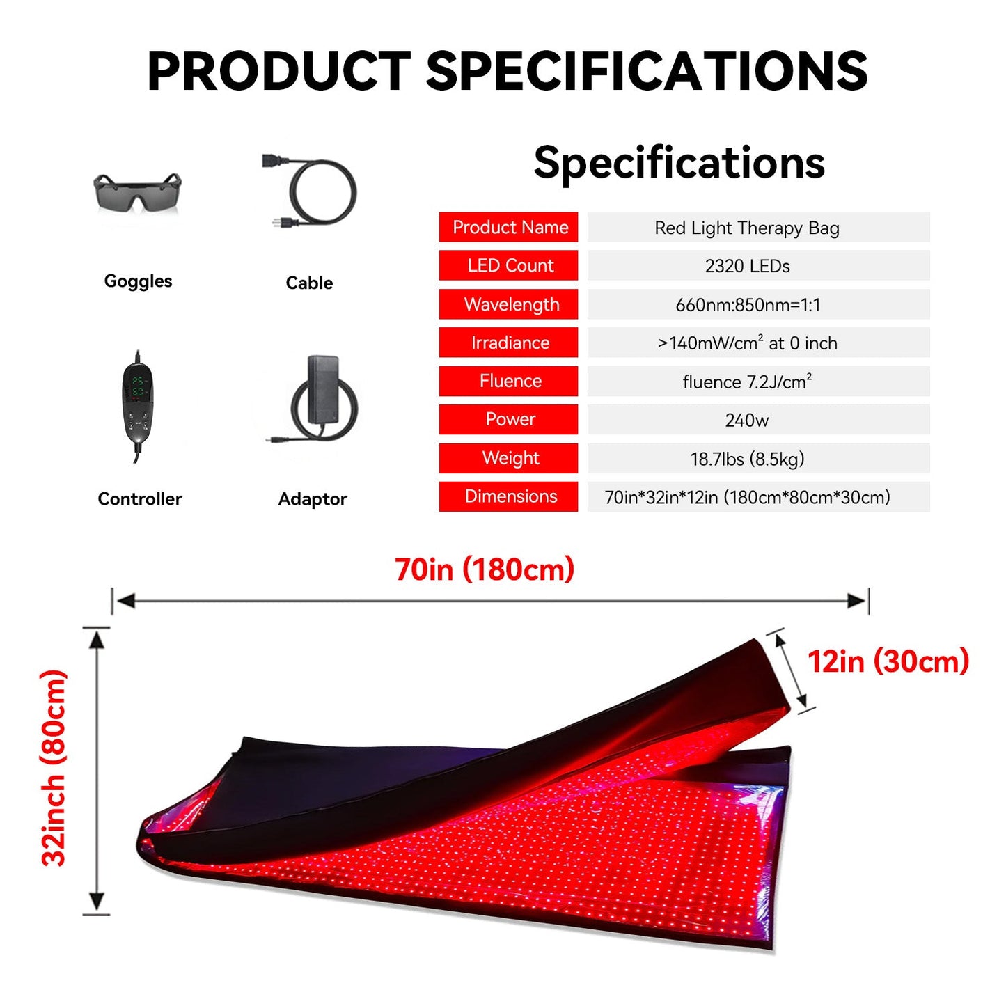 Red and Near-Infrared Light Therapy Bag